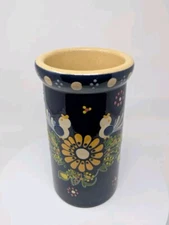 SUMMER BIRDS! Wine Cooler by Hausswirth of Soufflenheim FRENCH Stoneware Pottery