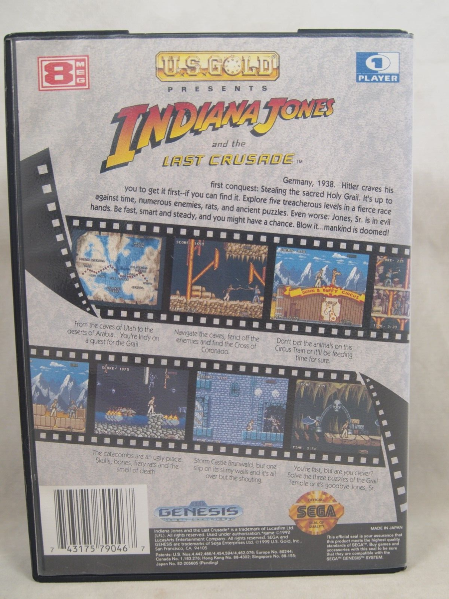 Indiana Jones and the Last Crusade Case (SEGA Genesis) Authentic