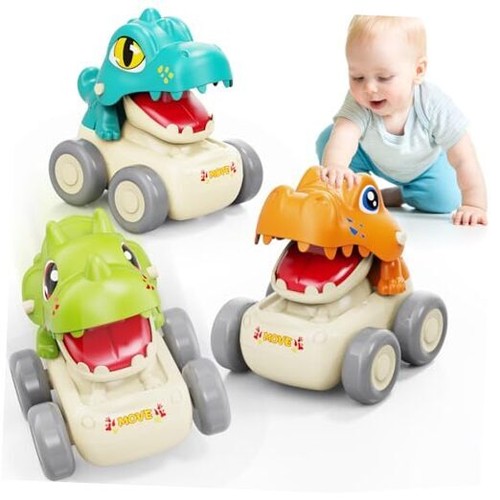 Baby Car Toys for 1 2 3 Year Old Boy Girl First Birthday Gift Dino Dinosaur