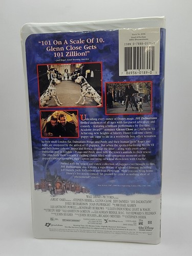 101 Dalmatians (VHS, 1997) Glenn Close - VERY GOOD CONDITION - As Shown - Picture 2 of 4