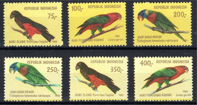 INDONESIA 1980 SC#1104-6 & SC#1104Aa, b, c MNH
