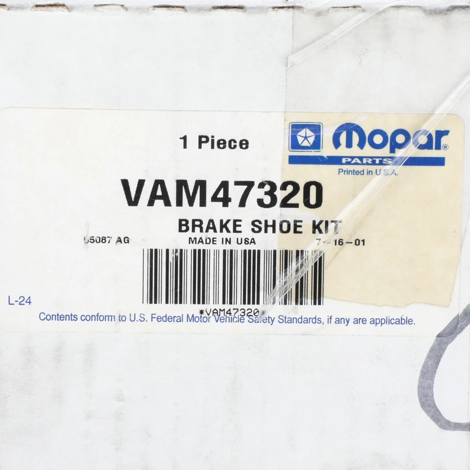 KIT ZAPATA DE FRENO ORIGINAL MOPAR JEEP DODGE RAM CHRYSLER FABRICANTE DE EQUIPOS ORIGINALES NUEVO VAM47320 Foto 4 de 4