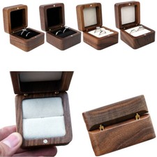 Case Wooden Lover Ring Display Box Jewelry Box Storage Holder Ring Storage Box