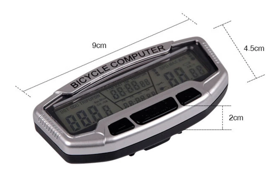 Fahrradcomputer Fahrradtacho Radcomputer Wasserdicht Tacho LCD 28 Funktionen - Bild 2 von 4