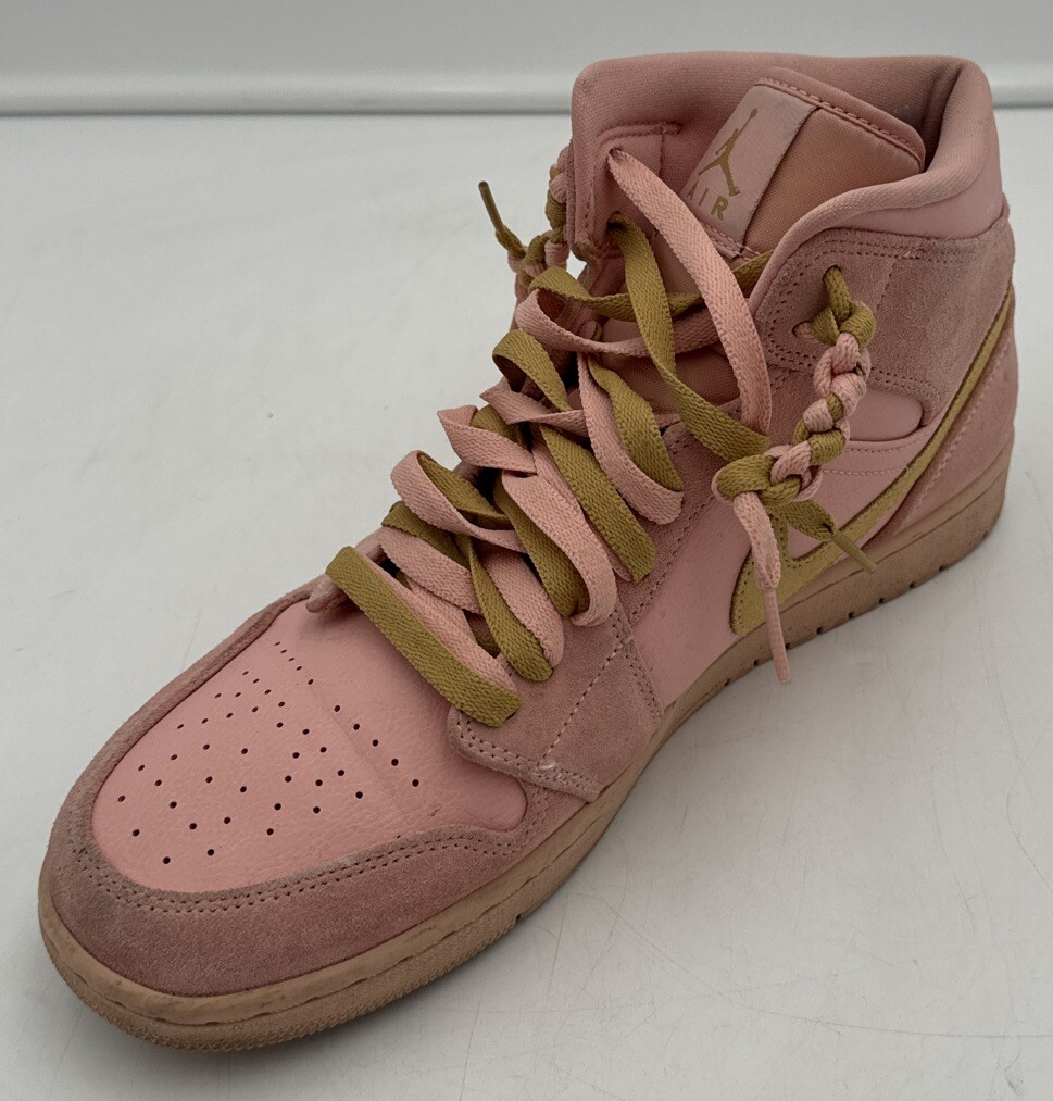 jordan 1 coral gold on feet