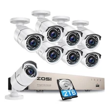 ZOSI 5MP Lite Home Security Camera System H.265+ 8CH CCTV DVR with 1/2TB HDD
