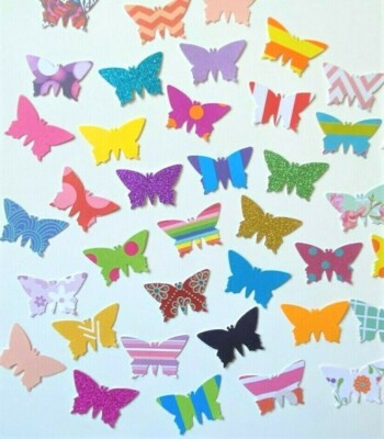 KLEINE KARTE SCHMETTERLINGE KARTENHERSTELLUNG FORMEN SCRAPBOOKING TISCHKONFETTI x 50