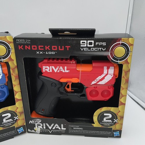 Set Of 2 Nerf Rival Blue Knockout XX-100 Blaster 90 FPS 1 Red, 1 Blue. New - Picture 3 of 12