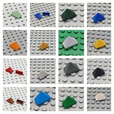 LEGO   3048 - 4x Dachstein Schrägstein Slope mit Pin 1x2 Brick - Versch Farben