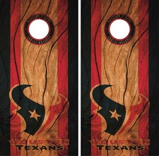 Houston Texans Cornhole Wrap Game Skin Decal Wood Design