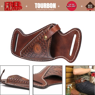 Tourbon Leather Tool Holder Garden Pruner Shears Sheath Scissors Holster Pouch