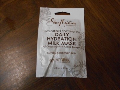 7 Shea Moisture 100% Virgin Coconut Oil DAILY HYDRATION MILK MASK single packets
