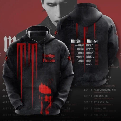 Marilyn Manson 3D Black Hoodie
