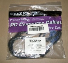 Black Box VGA Video Cable With Ferrite Core Black Male/Male 5-Ft. 1.5-M