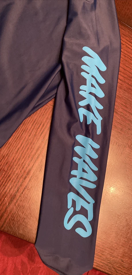 Camisa de natação OshKosh masculina proteção contra erupções cutâneas manga longa tamanho 14 azul - Imagem 2 de 4