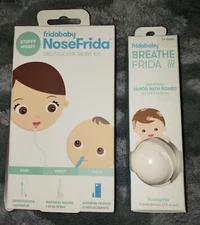 Lot of FridaBaby NoseFrida the SNOTSUCKER & BREATHE FRIDA Vapor Bath Bombs