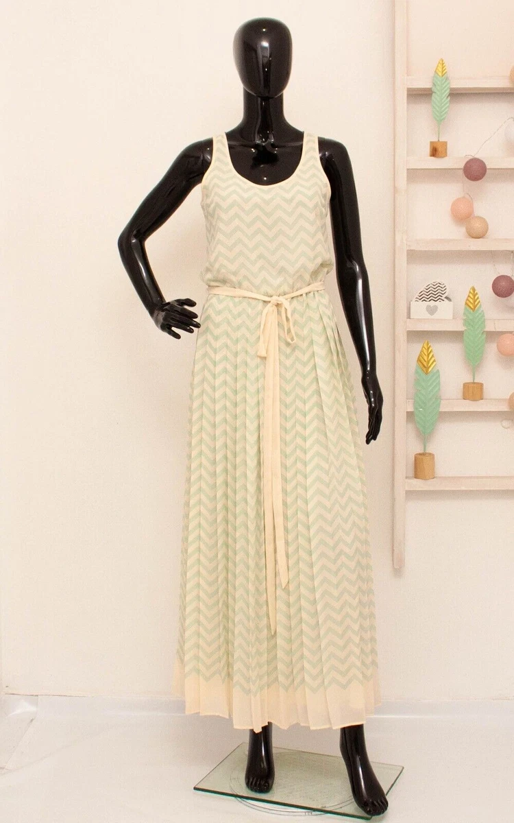 TOMMY HILFIGER Maxi Dress Belted ZigZag US4 UK 8 eBay