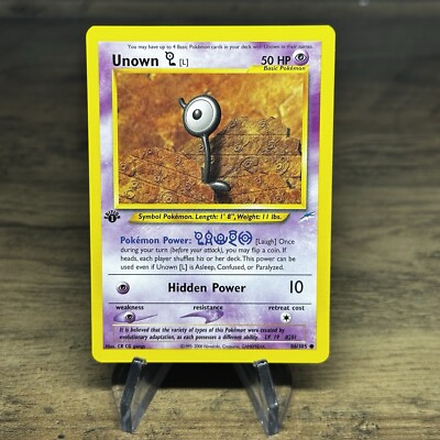 Unown L 86/105 1st Edition Neo Destiny Common Pokémon Card Near Mint