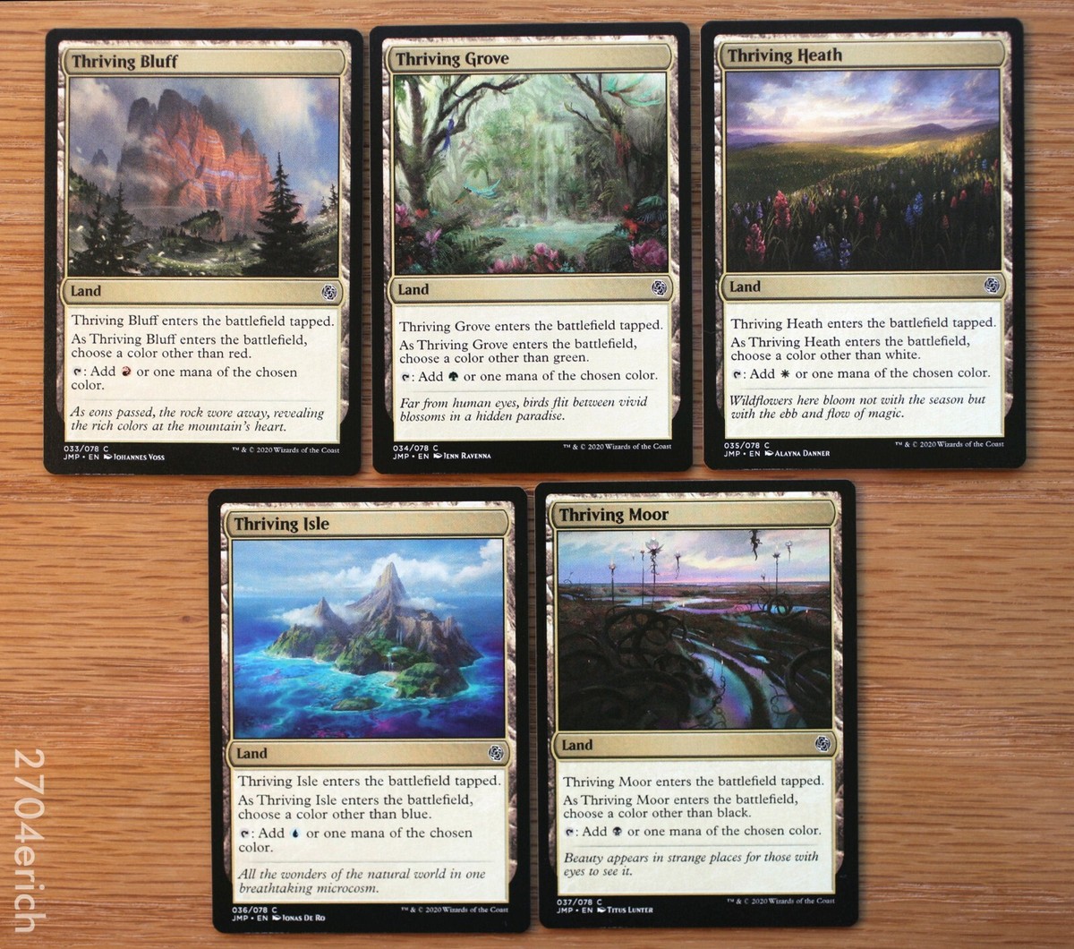 Set of 5 Jumpstart Thriving Dual Lands *NM* Magic MTG