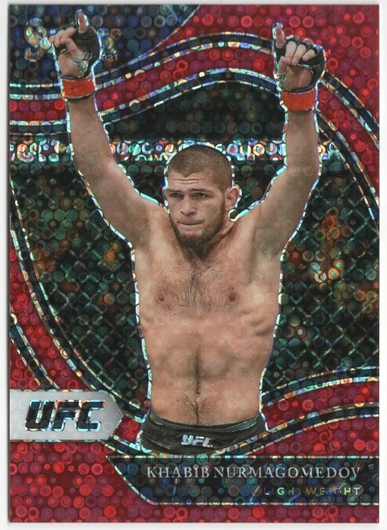 2021 Panini Select UFC Khabib Nurmagomedov /199 Octagonside Red Disco SSP