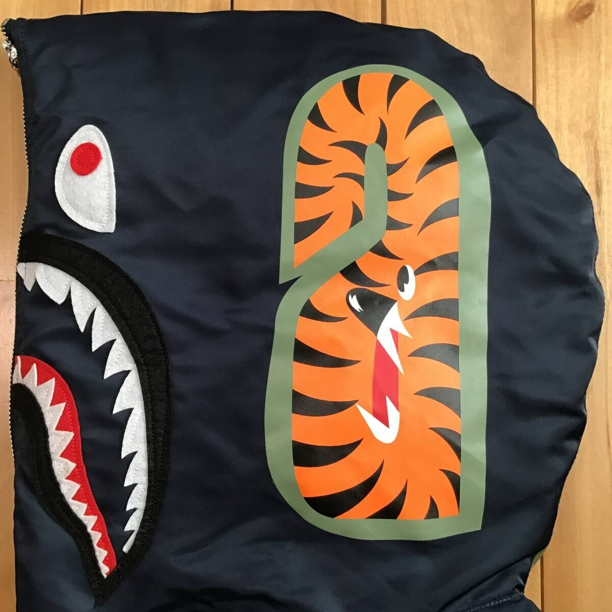 BAPE Shark full zip hoodie Puffer Down Jacket Navy A Bathing Ape 