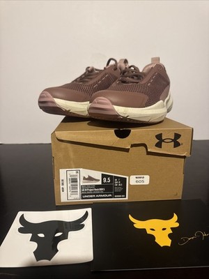 Under Armour Women's Project Rock Blood Sweat Respect 5, Maroon Pink, Size 9.5