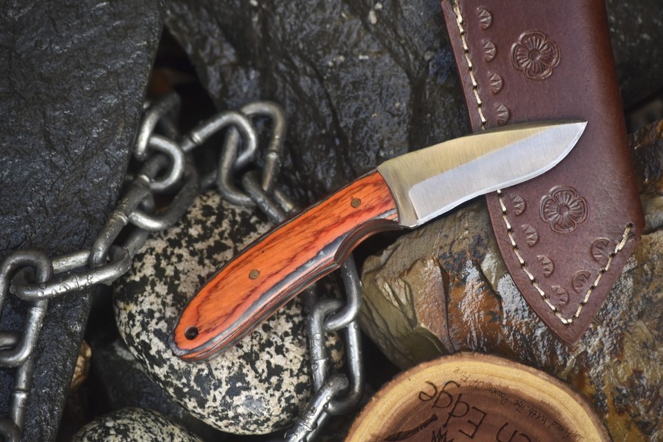 Ashen Edge Hot Item Skinner Knife AUS-10 Steel Hard Wood Camping Razor ...