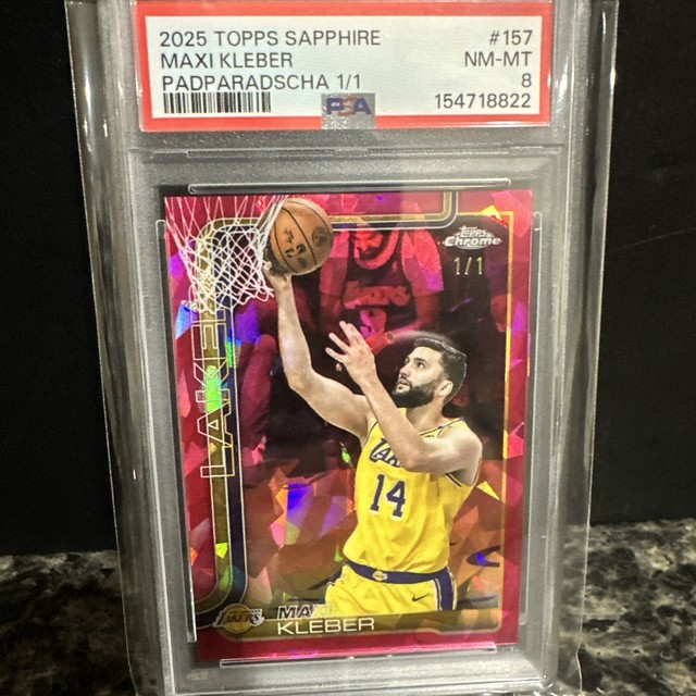 2025 Topps Sapphire padparadscha  Maxi kleber 1/1 psa 8