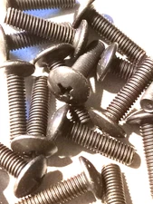 #10-32x3/4 Rack Machine Screws Phillips Black Oxide Steel  NO WASHER / Lot of 25