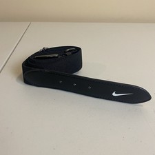 NIKE Black Stretch Adjustable Belt ONE SIZE Swoosh Logo.