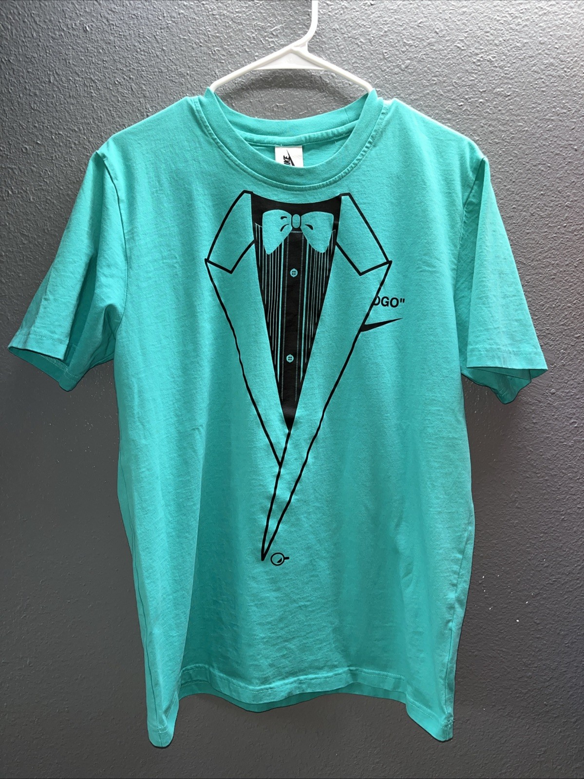 T shirt Off White x Nike NRG A6 blu retrò