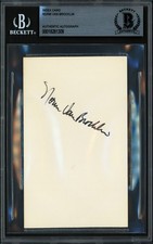 Norm Van Brocklin Signed 3x5 Index Card Philadelphia Eagles Beckett #18281309