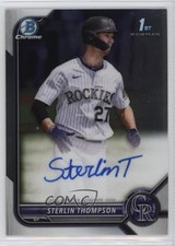 2022 Bowman Draft Chrome Draft Pick Auto Sterlin Thompson #CDA-ST Auto 1j2