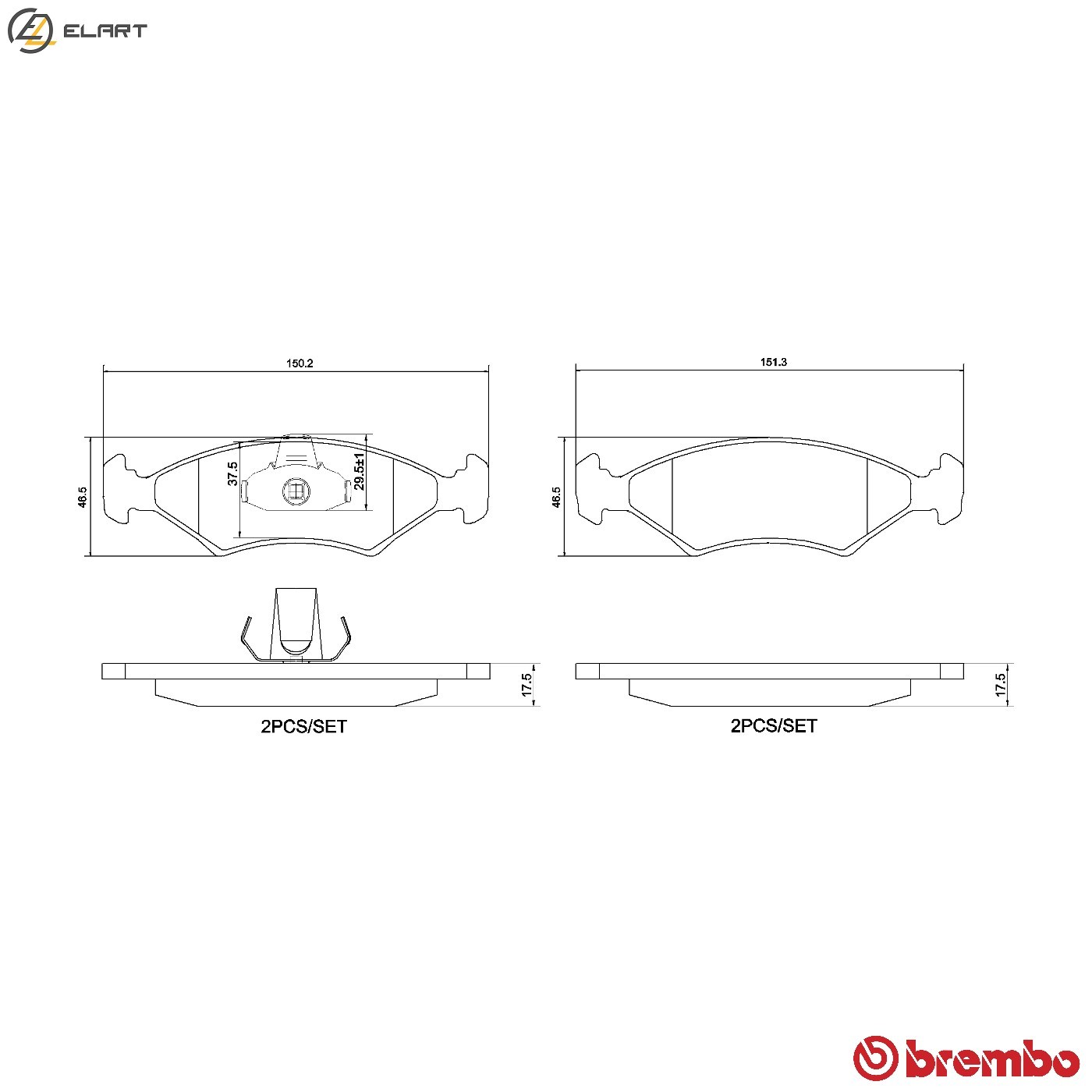 BRAKE PAD SET DISC BRAKE P 24 043 FOR TVR FORD ESCORT/Mk/IV/Turnier/Break/III