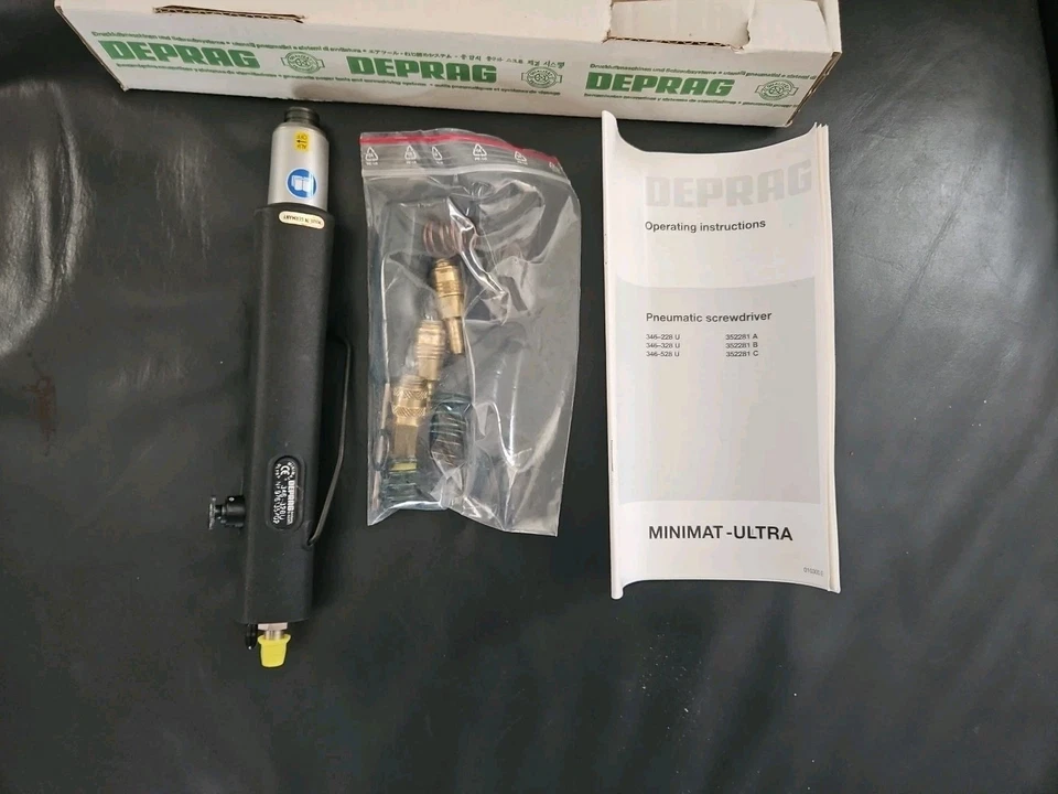 Destornillador en línea ultra neumático Deprag 346-328U Minimat unidad de 1/4" NPT Foto 2 de 4