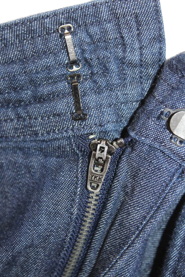 Joie Mujer Corbata Cinturón Lavado Oscuro Plisado Frontal Pierna Recta Pantalones Azul Talla 4 Foto 4 de 4