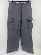 Vintage Y2K  Gray Abercrombie & Fitch Cargo Pants with Side Uility Pockets 32x30