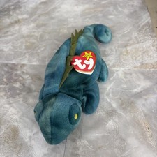 Ty Beanie Baby Iggy the Iguana DOB August 12, 1997 With Tag