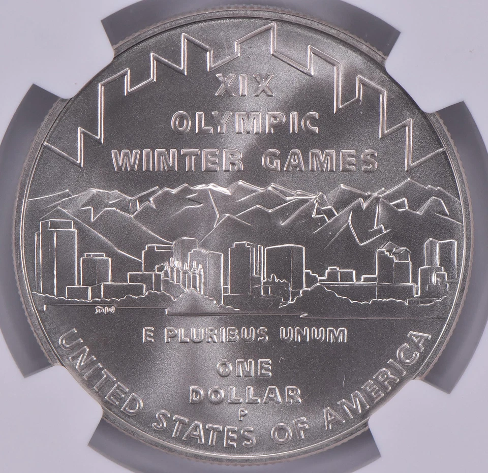 2002-P Winter Olympics Commemorative Dollar MS70 NGC Brown Label *7367 - Image 4 of 4
