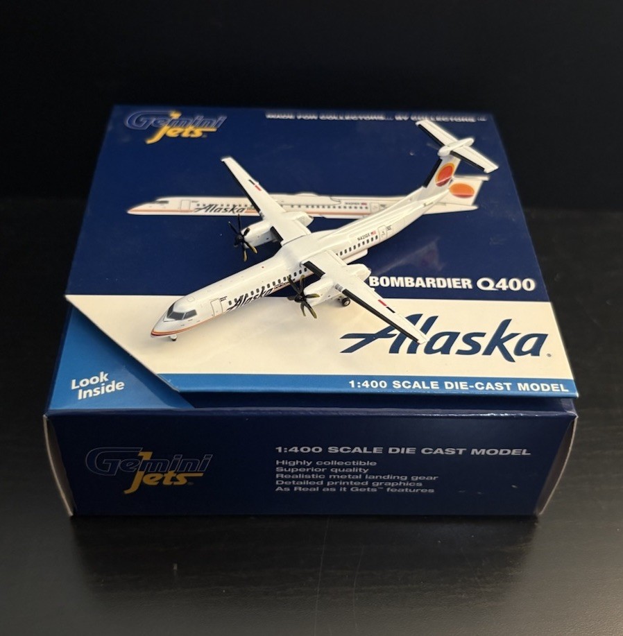 オーストラリアン MENSA 新品5点セット GeminiJets 1:400 Alaska Airlines Dash 8 Q400 N421QX Horizon Air