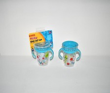 Nuby 360 Edge 2-Stage Drinking Rim Cup Set of 2   Space Aqua   10 oz   BPA Free