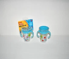 Nuby 360 Edge 2-Stage Drinking Rim Cup Set of 2 – Space Aqua – 10 oz – BPA Free