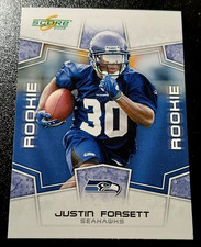 2008 SCORE ROOKIE #426 - JUSTIN FORSETT - SEATTLE SEAHAWKS CARD