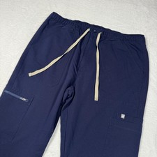 FIGS Scrub Pants Mens XL Navy Cairo Technical Collection Cargo Drawstring TMJ001