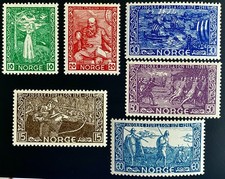 Norway WWII Stamps Snorre Sturlason Series Complete MNH Year 1942