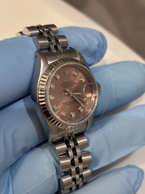 Rolex Datejust 26mm Salmon Diamond DialJubilee Bracelet Ref 69174