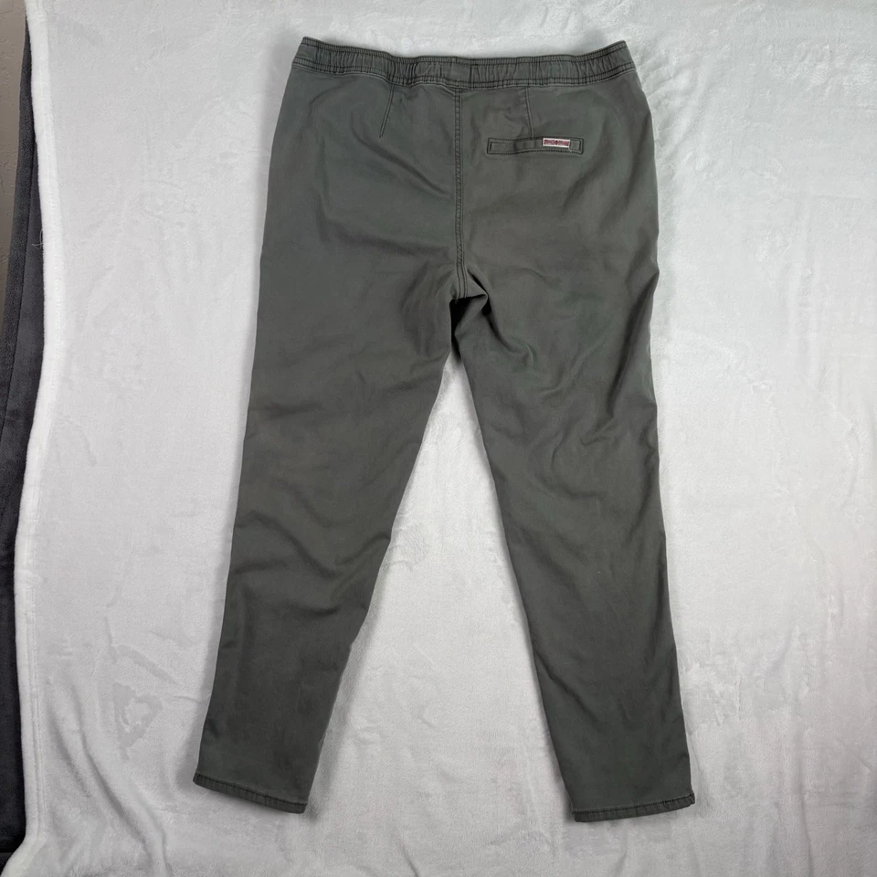 HUDSON 慢跑裤男式大码军绿色抽绳弹力休闲版型 — 第 3/4 张图片