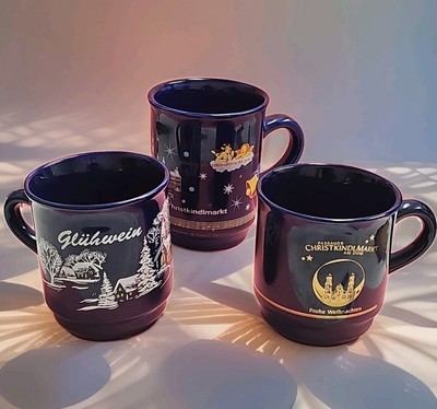 Koessinger German Christkindlmarkt Blue Souvenir Collectible Mug (3 choices)