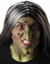 Stage Warts Witch Old Hag Fancy Dress Halloween Costume Makeup Latex Prosthetic