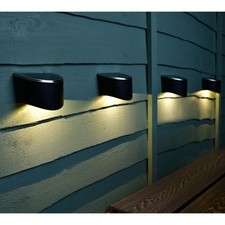 Solar-Powered LED Downlights – White Light – 4 Pack Outdoor Lighting